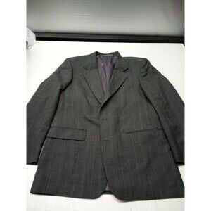 Versini Mens Grey Wool Suit Jacket Blazer Size 39L